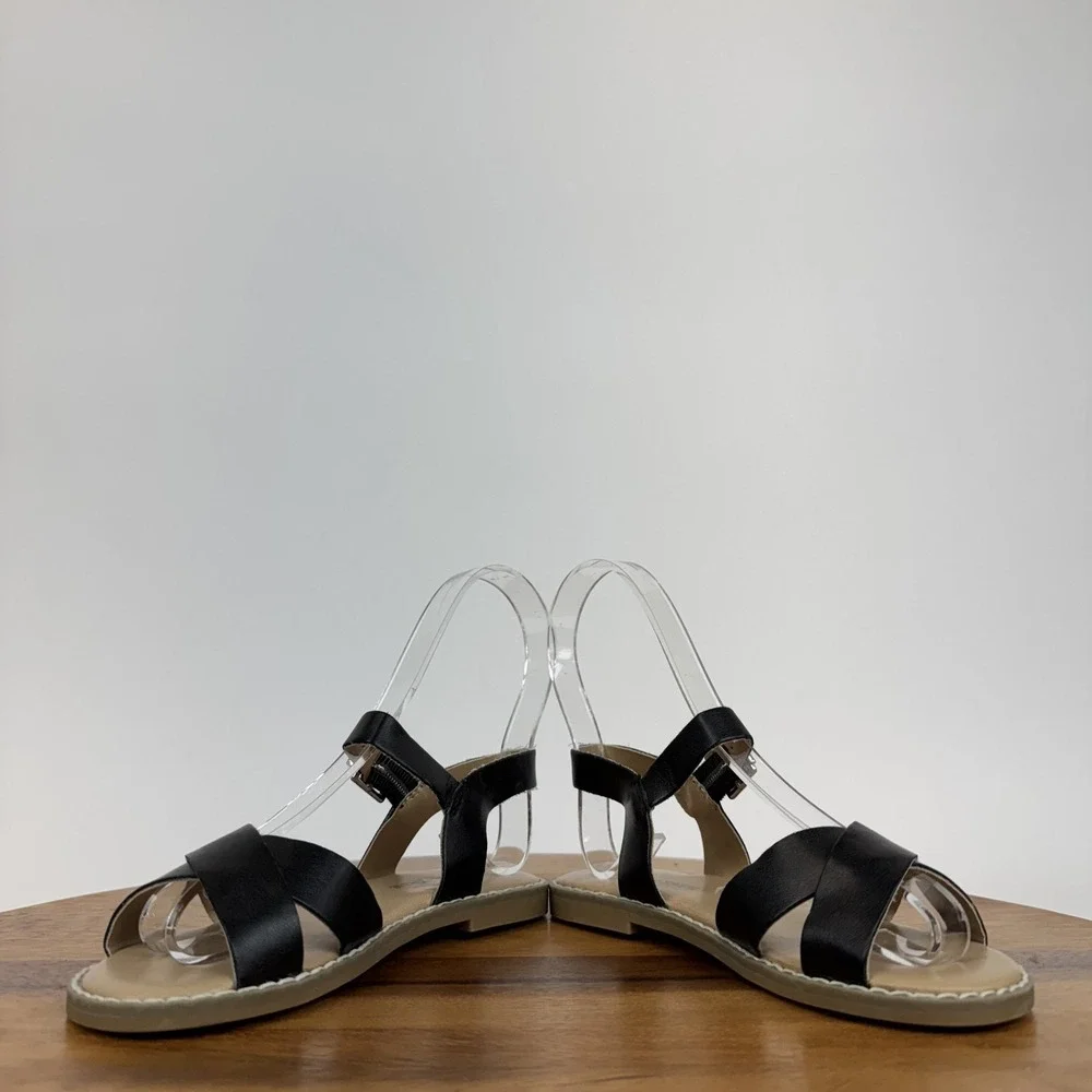New Girls Little Kids Tucker + Tate Tarya Black Strappy  Sandals Size 11 C‎